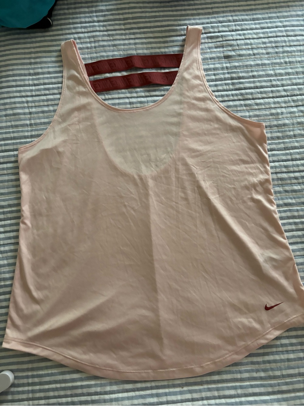 Nike Dri-FIT Open Back Training Tank Top Pink Strappy Muscle Size XL Athleisure